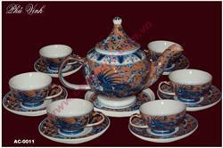 Hand drawing teaset